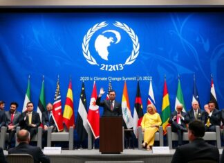 Global Leaders Converge for Climate Change Summit Amidst Rising Tensions Global leaders gather for a climate change summit amidst rising tensions.