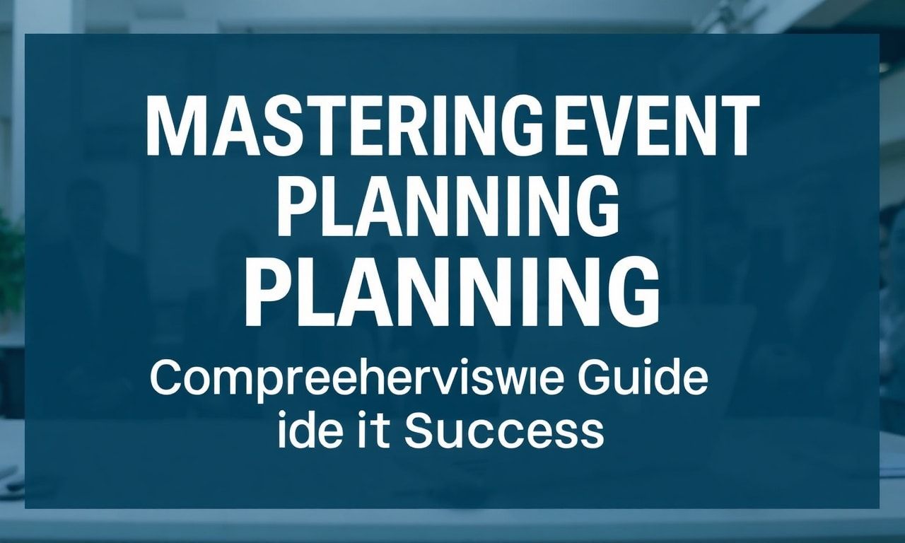 Mastering Event Planning: A Comprehensive Guide for Success